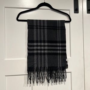 Cashmere grey scarf. 13” x 64”